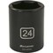 Dynamic 1/2" Drive Standard Socket, Black Phosphate, Tools 1/2" Drive 6 Point Metric, 24mm Standard Length D014024 - alternate 1